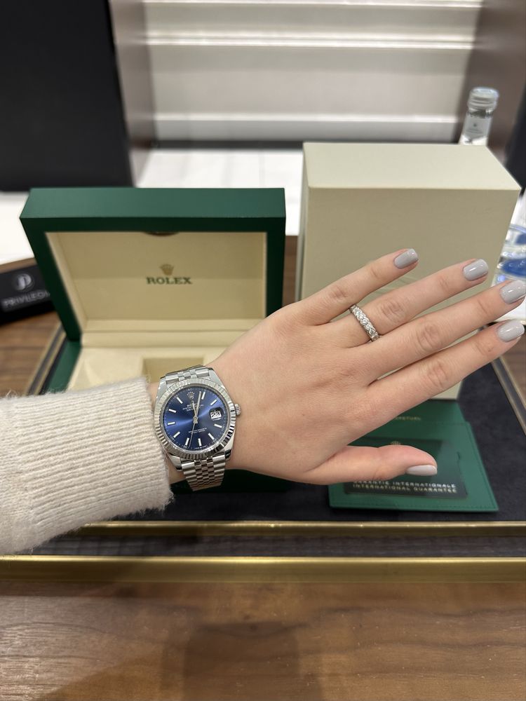 Rolex Datejust 41mm Steel and White Gold 126334 BLUE