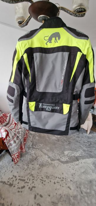 Furygan Apalaches jachetă de motocicletă negru-galben-fluo