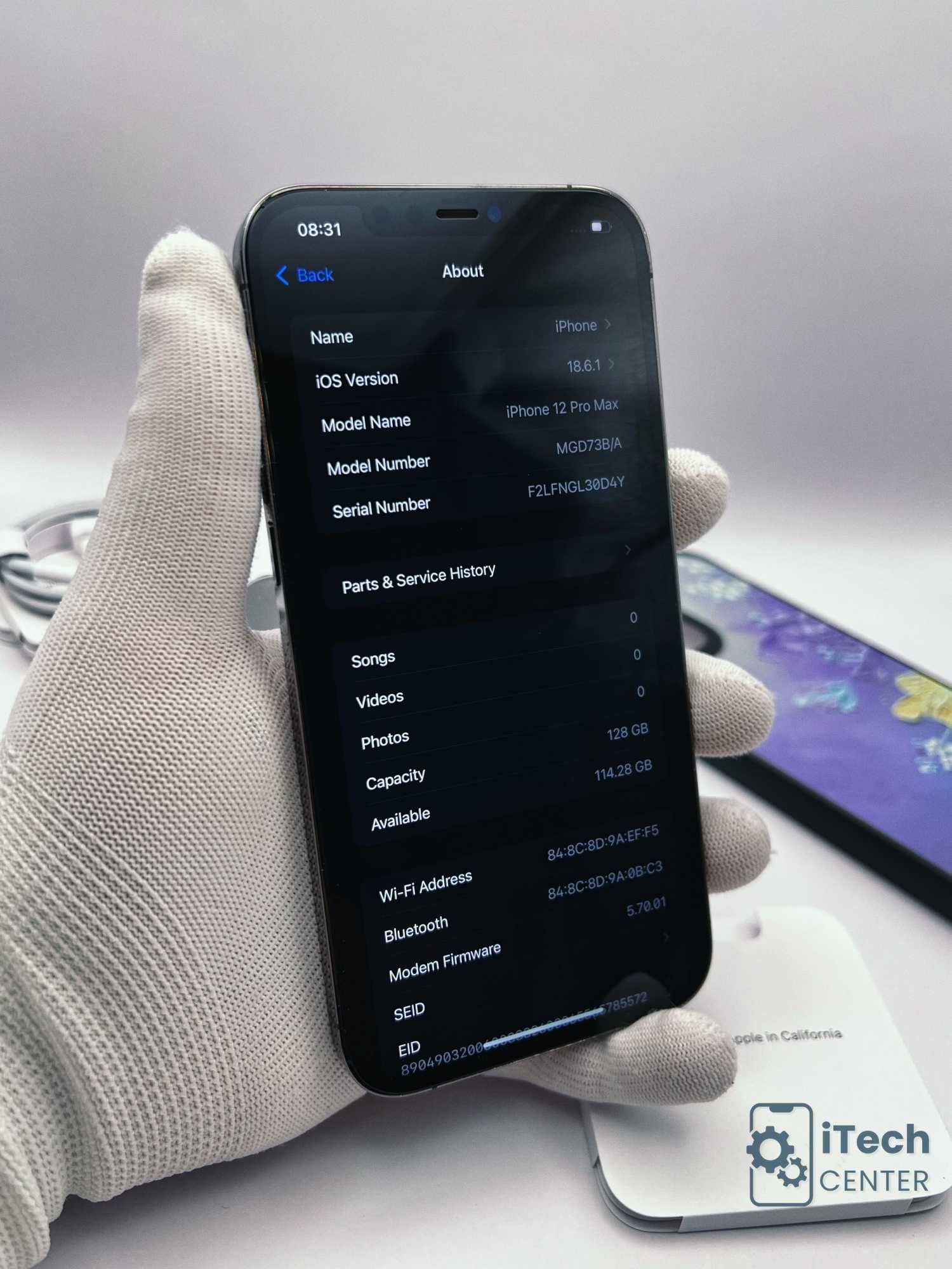 iPhone 12 Pro MAX, 128GB, Gray, 100% батерия, КАТО НОВ, ГАРАНЦИЯ!