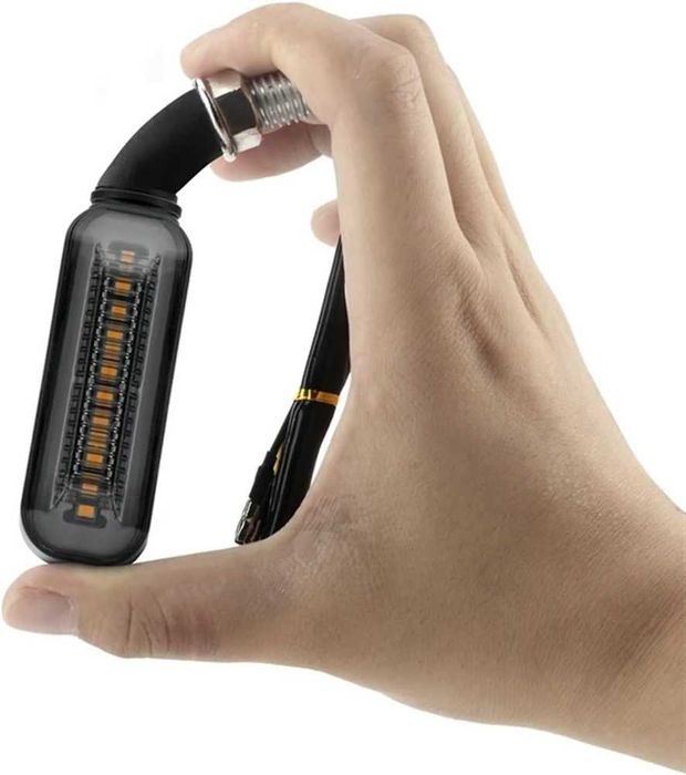 Диодни LED мигачи за мотор с бягащ мигач - 2 броя.