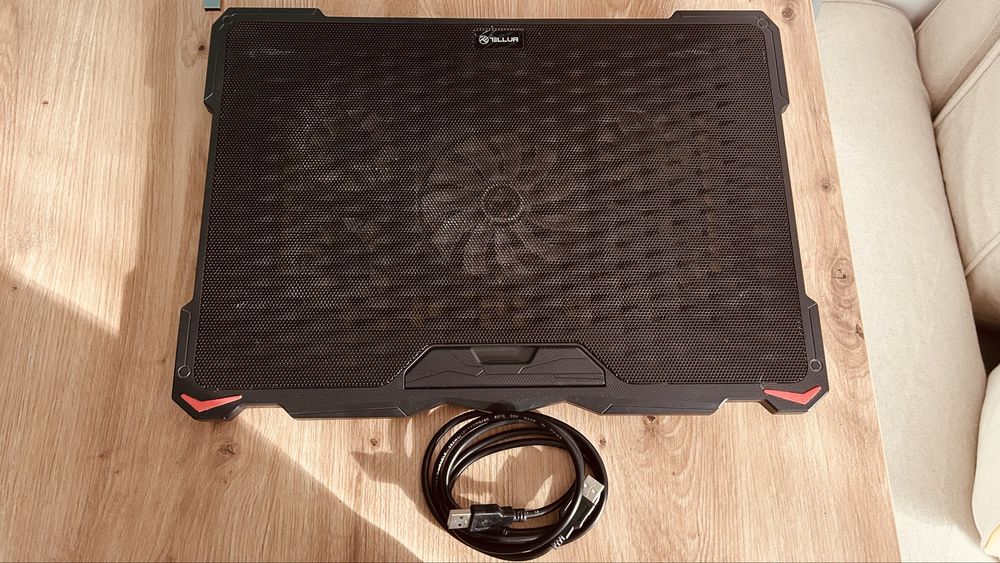 Suport laptop Tellur Basic, 17", 5 ventilatoare, LED, 2xUSB, Negru