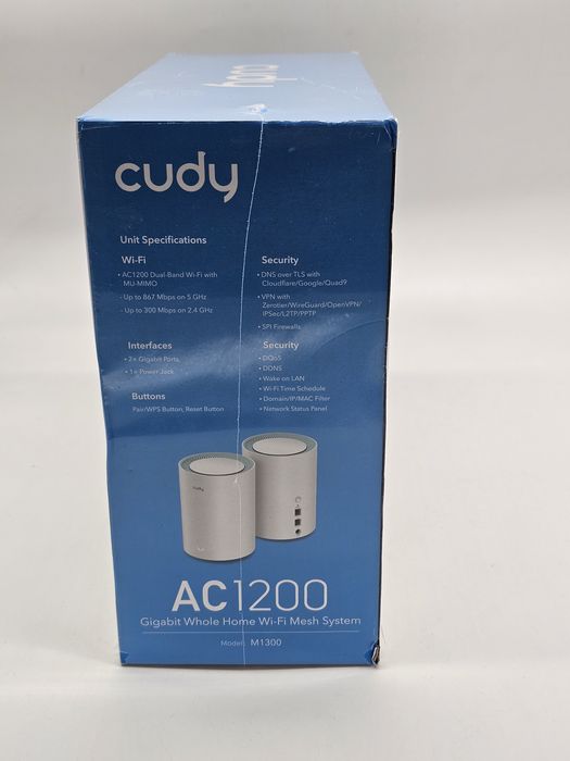 Sistem Wireless Mesh Gigabit CUDY M1300 AC1200, Wi-Fi 5, Dual-Band 300