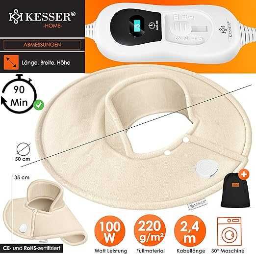 KESSER® електрическа нагревателна подложка за рамене, врат и гръб