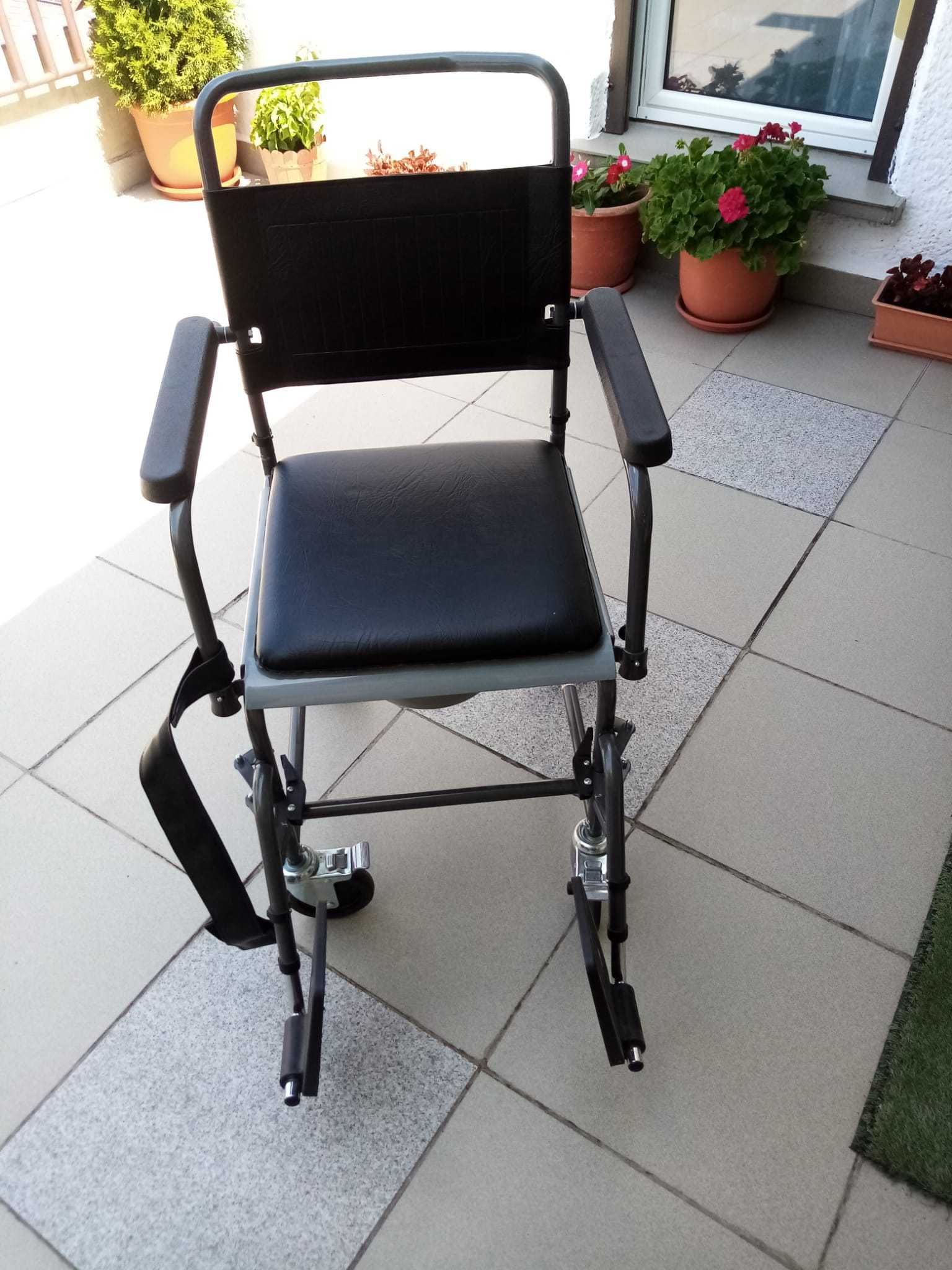 Scaun WC cu rotile pentru persoane varstnice sau imobilizate
