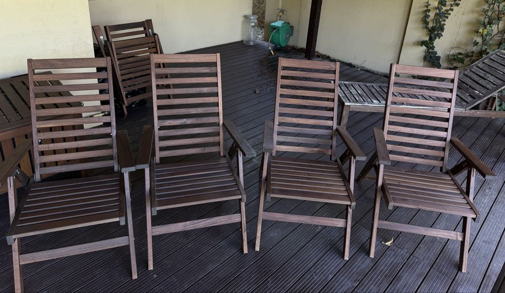Vand set IKEA 4 scaune pliabile+perne exterior