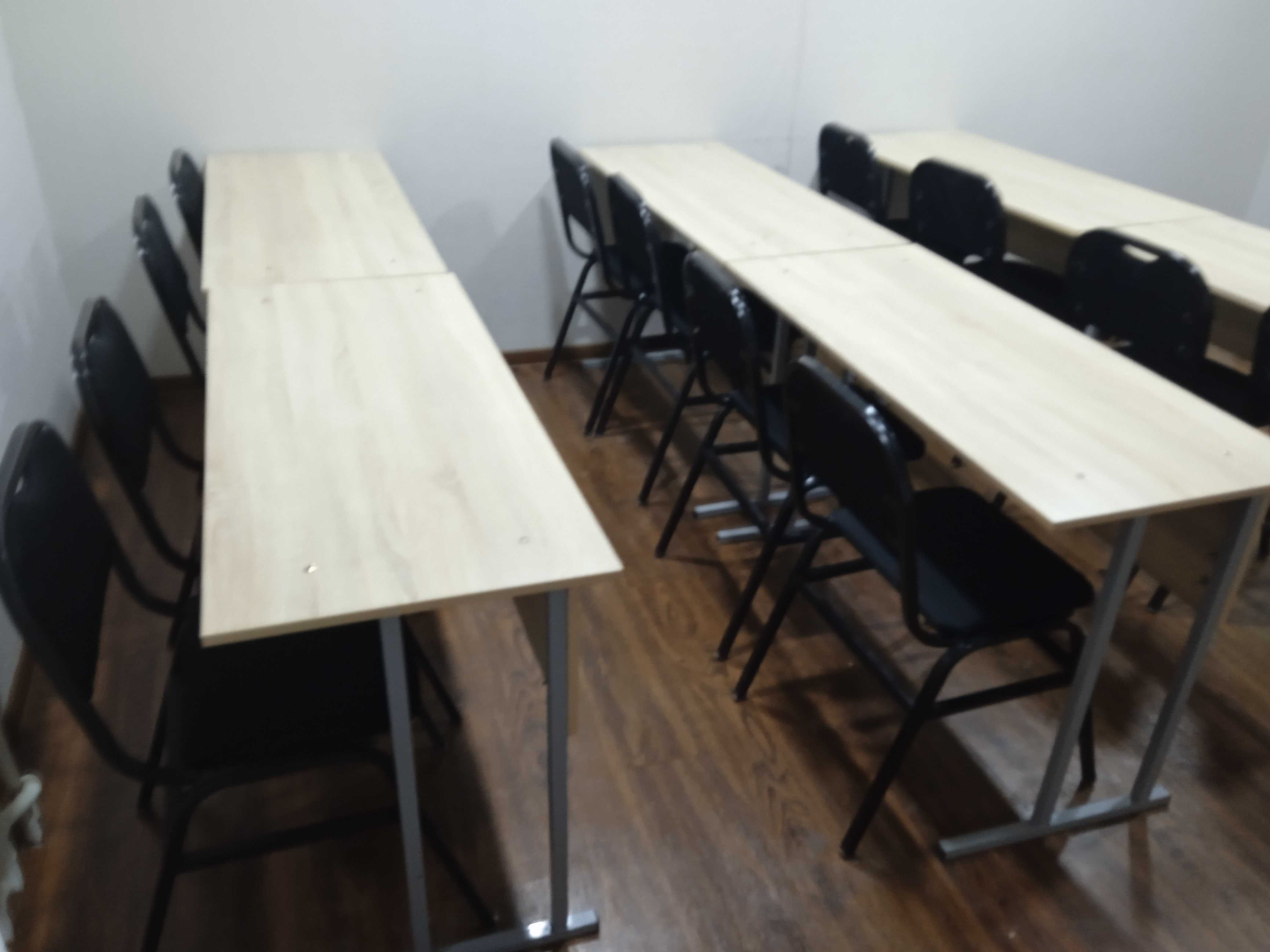 5 ученических столов 10 стульев и учительский стол со стулом