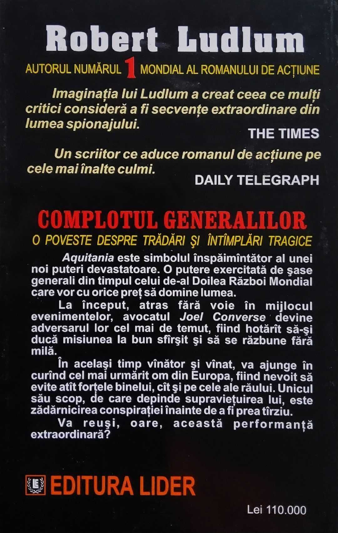 Complotul Generalilor - Robert Ludlum, Lider, Data apariției 1995