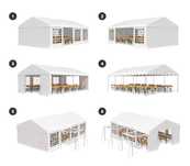 Cort de Evenimente 3x6 m, UV 500g/mp