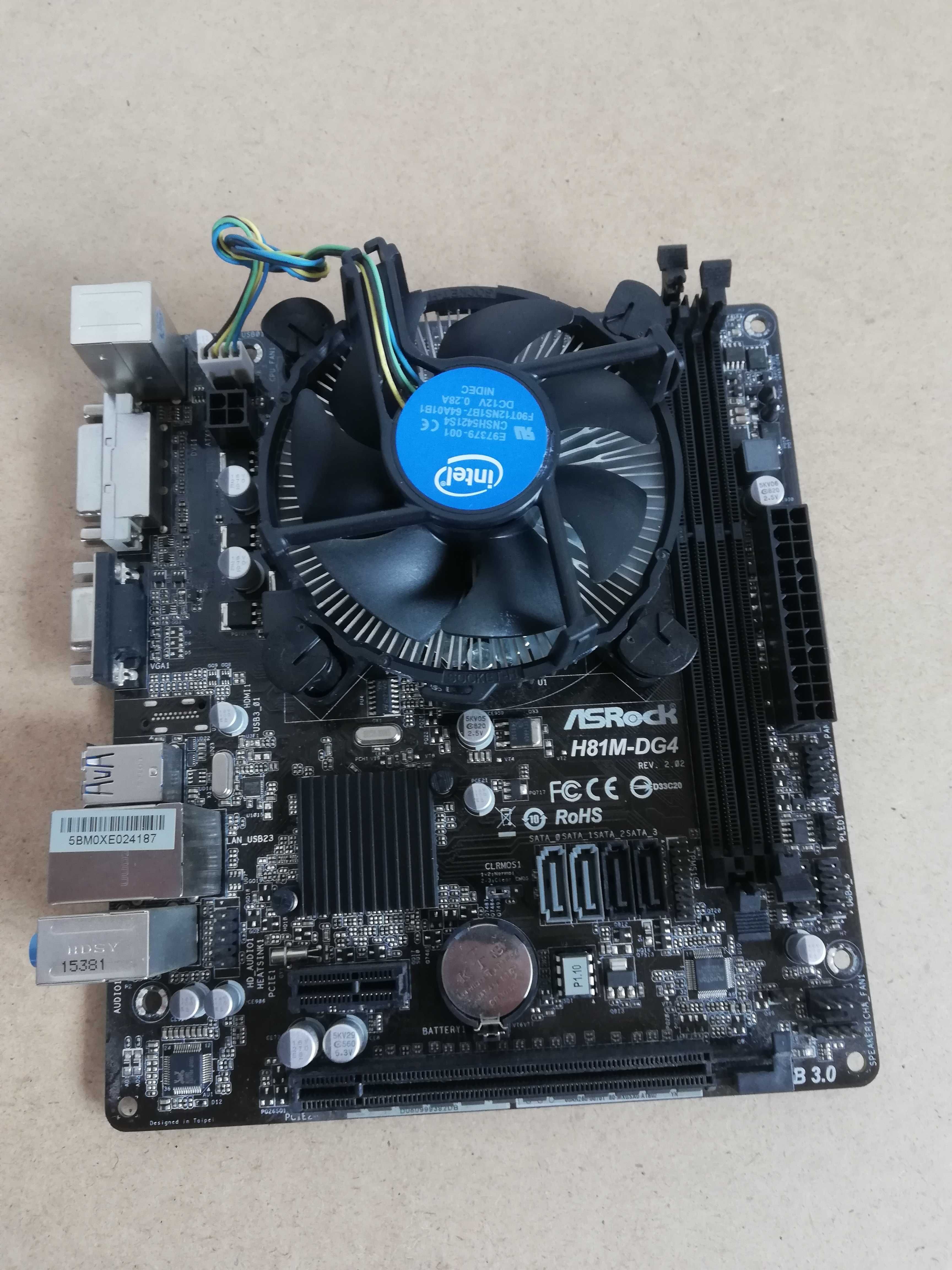 Asrock H81m-DG4 + Intel I3 4170 + RAM 2x2GB