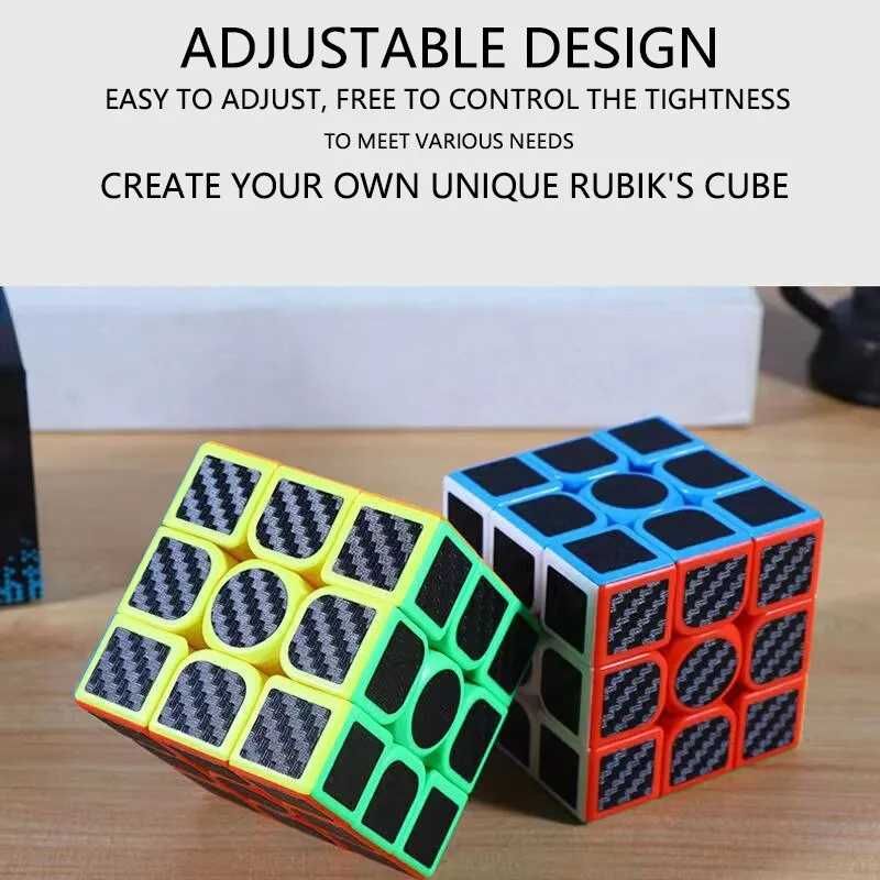 Cub rubik 3x3x3 profesional, speed cubing din fibra de carbon