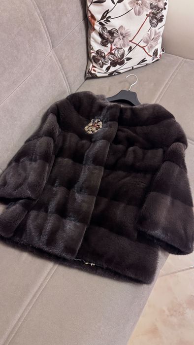 #92 Късо палто от норка.Визон.Яке от норка.Естествена кожа с косъм.