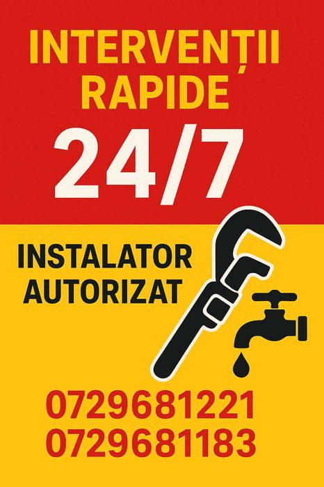 Instalator autorizat ANRE - gaze, apa, termice, sanitare