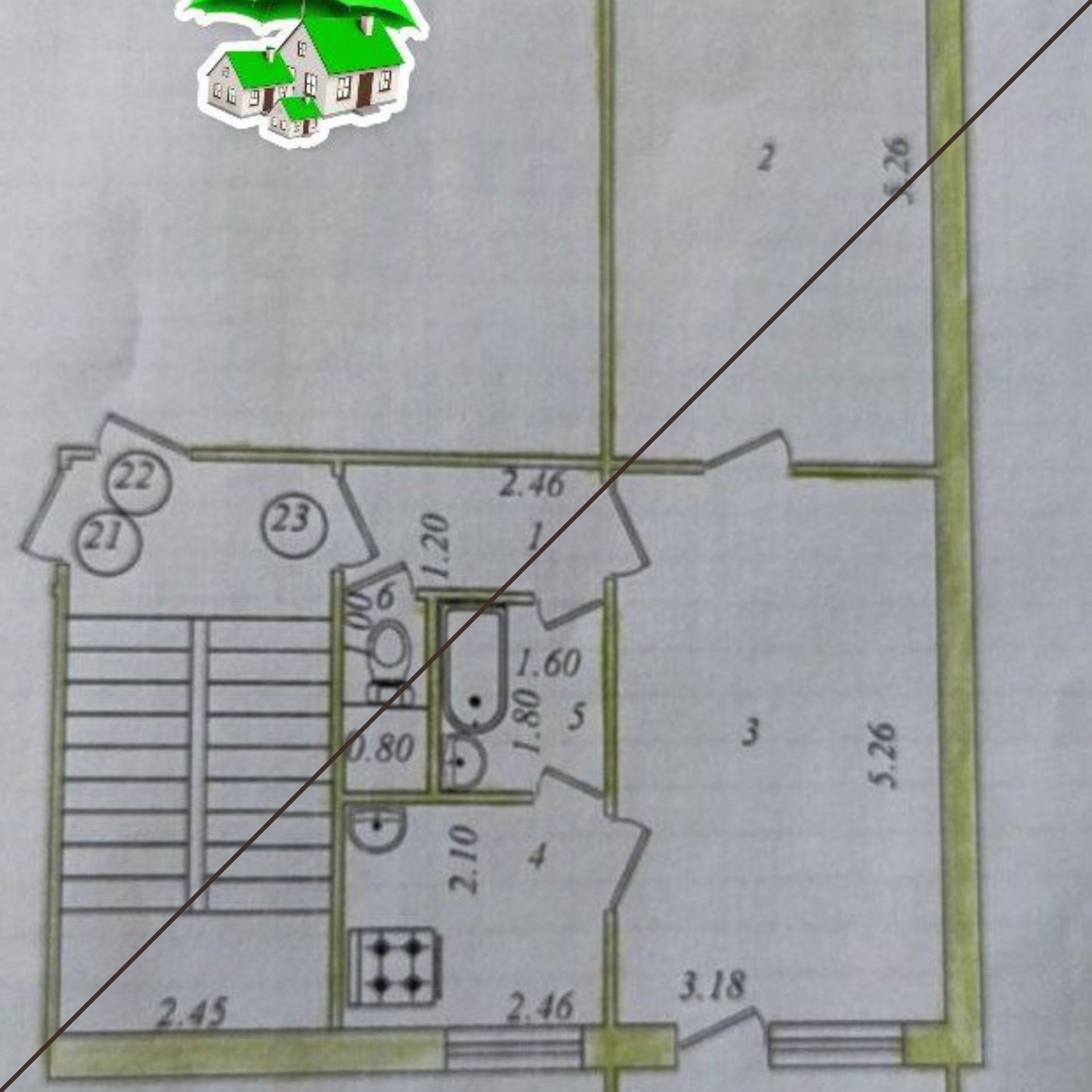#ЗЕРКАЛКА, 50м², Чиланзар 18 Квартал, 2\4\4, Продаётся Квартира