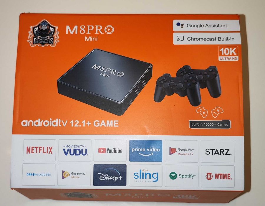 Tv Box Android si Consola Retro ,2 in1  ,4K 10000  jocuri incluse