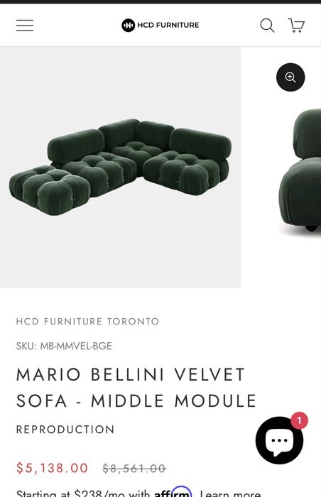 Дизайнерски диван Mario Bellini