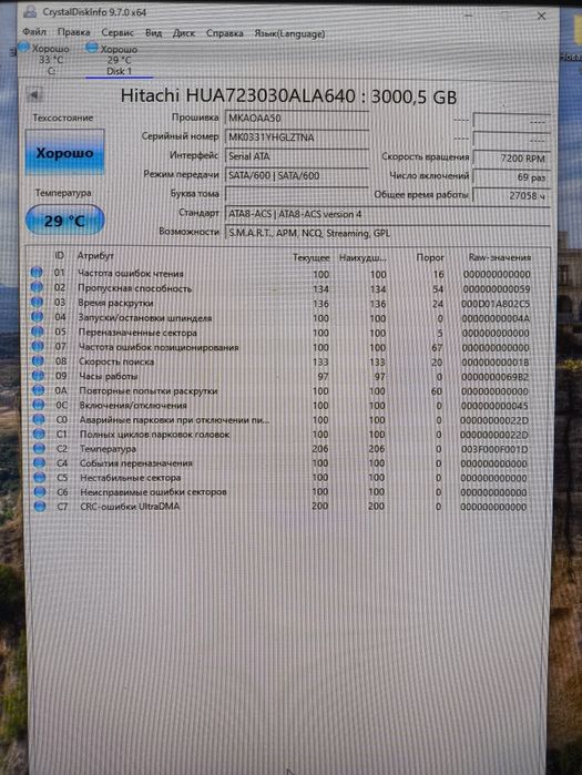 HDD Жёсткий диск 3Тб