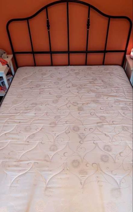 Saltea spuma și somieră fag 160x200 (stare bună)