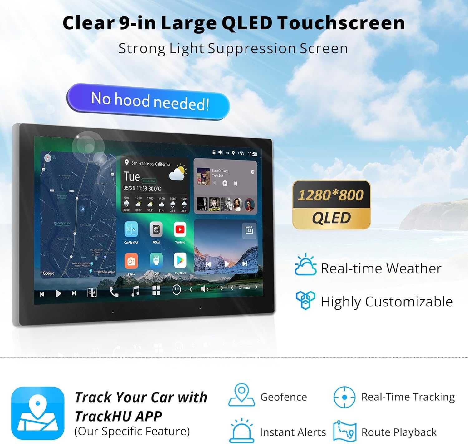 Navi auto Atoto X10DG209E, 9 inch, Android DAB+, dublu DIN, 8+128G