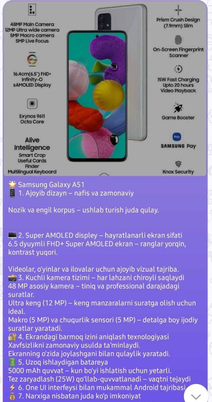 Samsung a51 bilan xiomi 10 t lite 5g