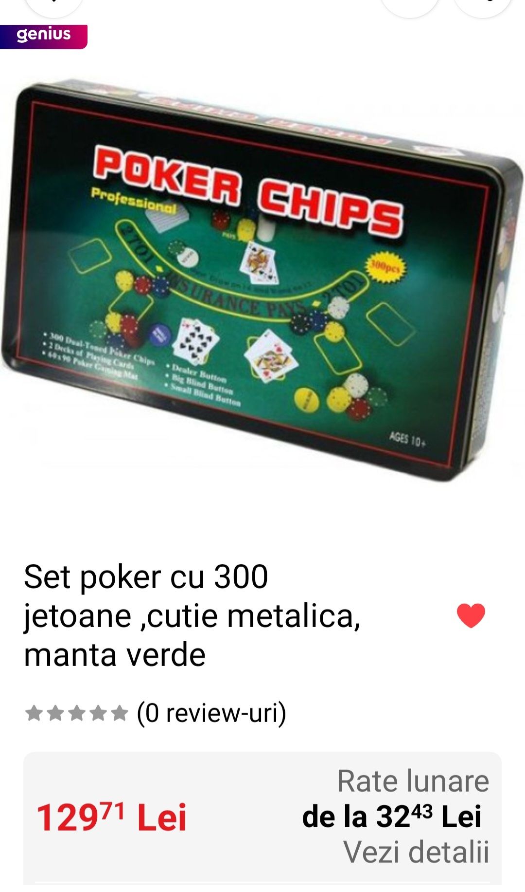 Joc Poker Chips NOU