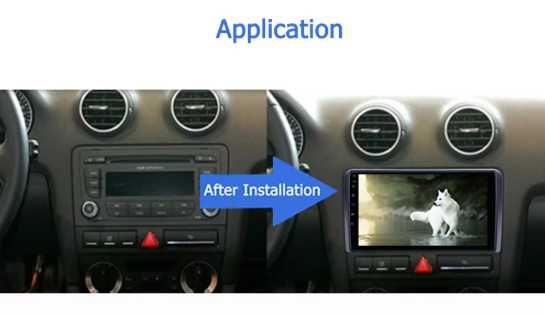 9-инчова мултимедия за Audi A3 (2003–2011) + камера , CarPlay, GPS