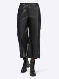 прав кожен панталон с висока талия - Heine - черен - размер 38