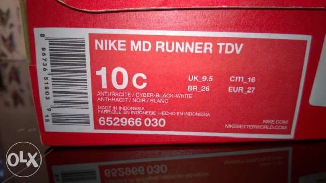 Маратонки Nike MD Runner TDV 27номер