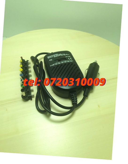 Incarcator Auto Universal Pentru Laptop80w Alimentare 12vcu 8 Cone