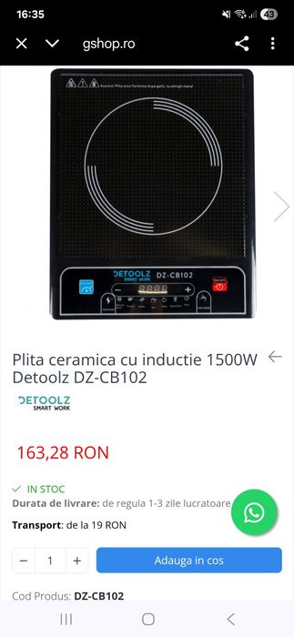 Vând plita electrica portabila noua, preț fix