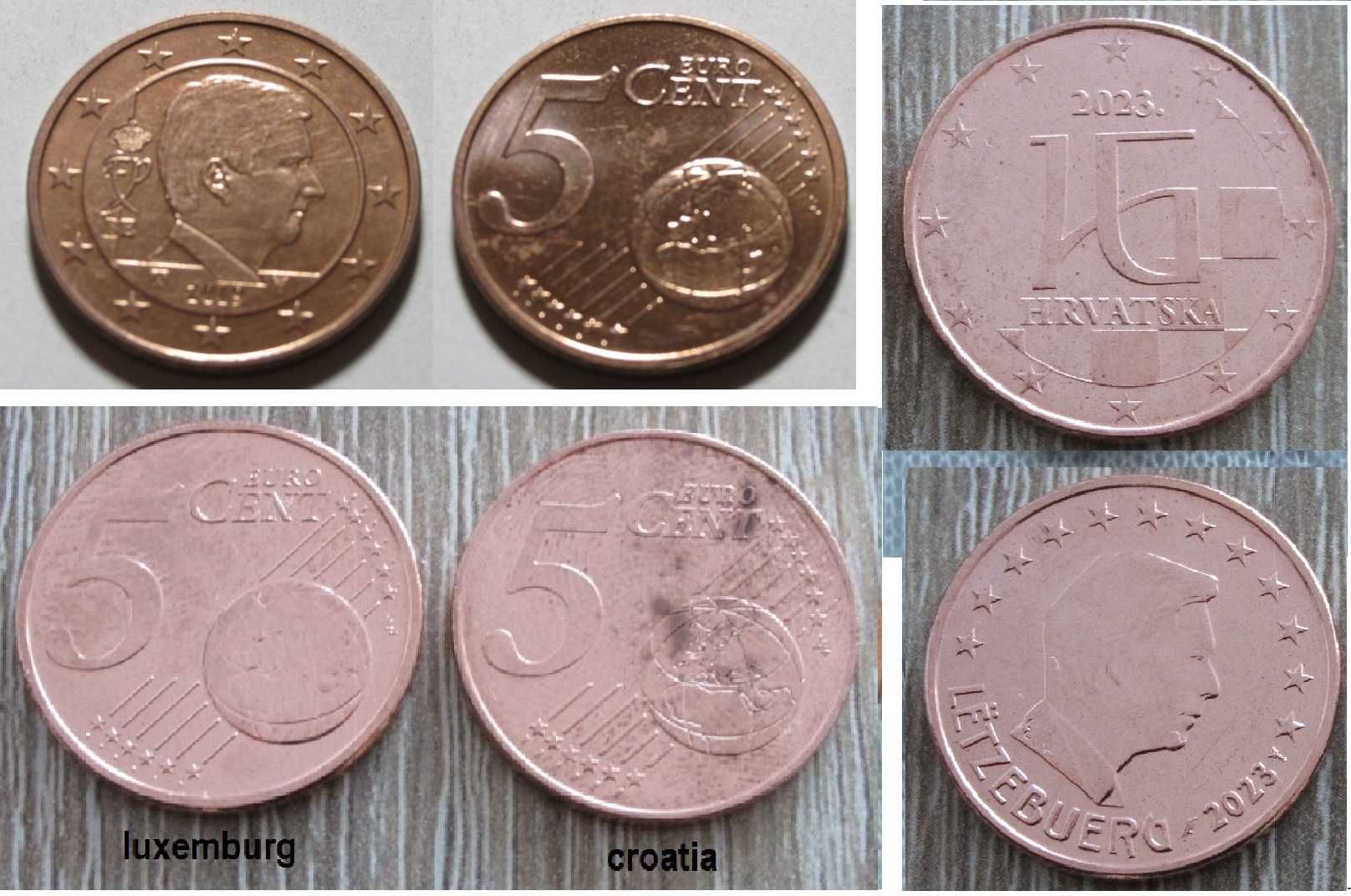 Monede 5 euro cent eurocent diferite tari