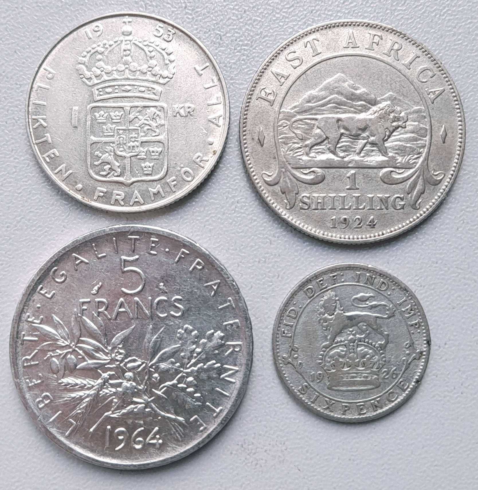 LOTURI monede Argint (1) international PRETURI pe LOT