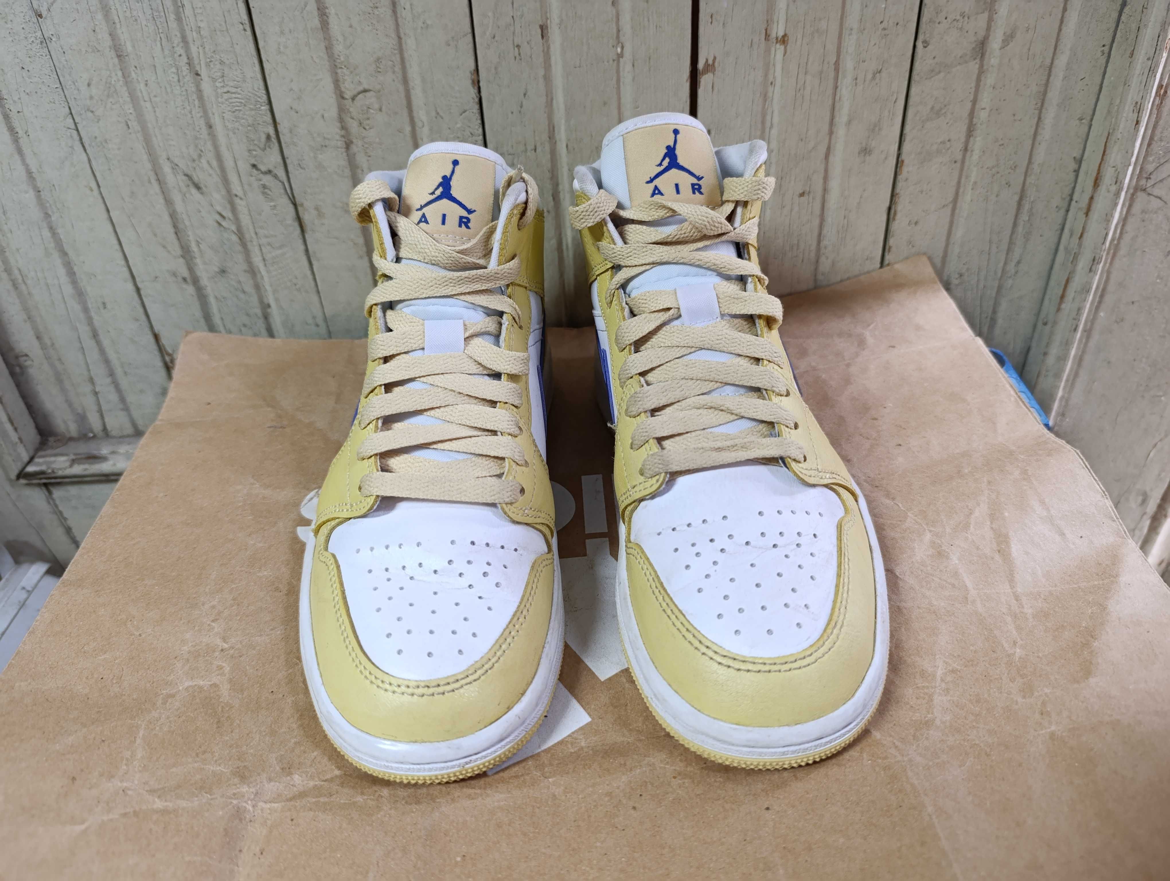 Jordan 1 Mid Lemon Wash Lapis''оригинални маратонки 37.5 номер