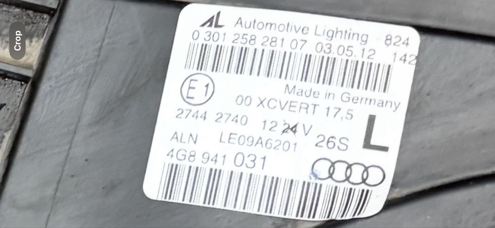 Audi A7 2014 година Оборудван Ляв Фар Bi xenon Led Би ксенон Лед