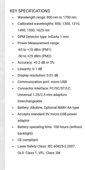 Veex fx40 PM2 powermetru fibra optica Tester fibra optica