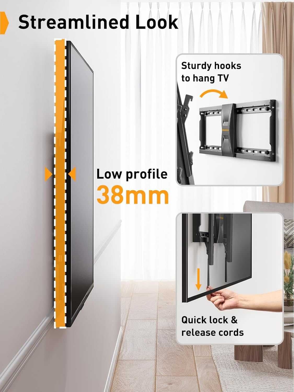 ПРОМО Нова Стенна Стойка за Телевизор Perlegear 37-82" VESA 600x400mm