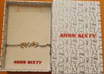 Гривна Miss Sixty бяло и жълто с камък и кутия