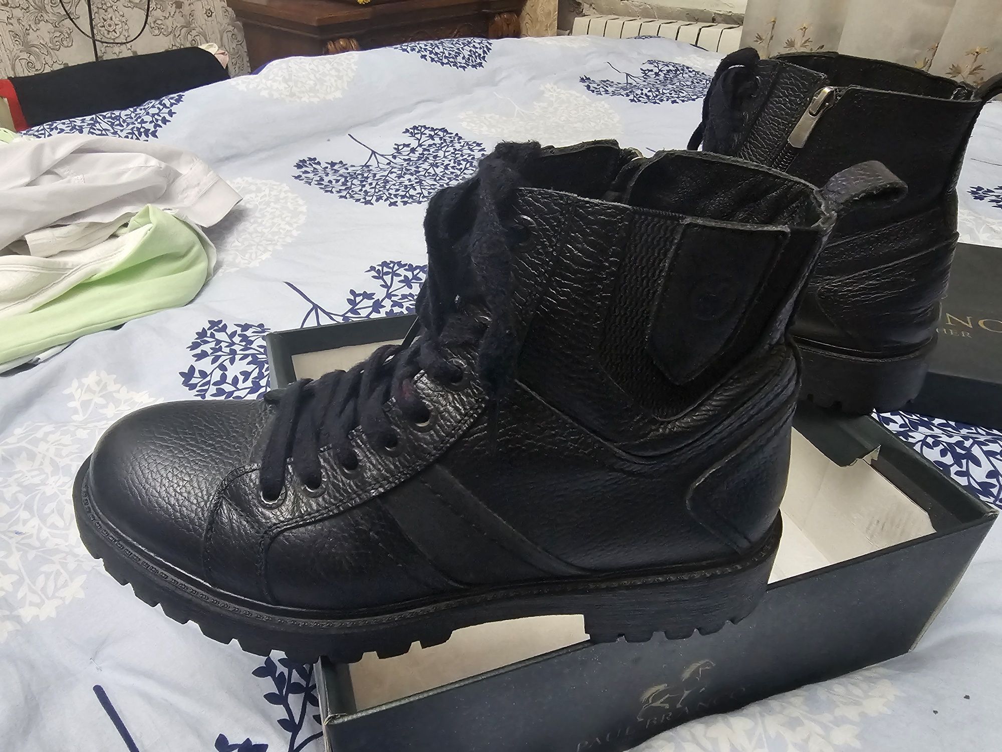 Продам сапоги кожанные. Б/у.