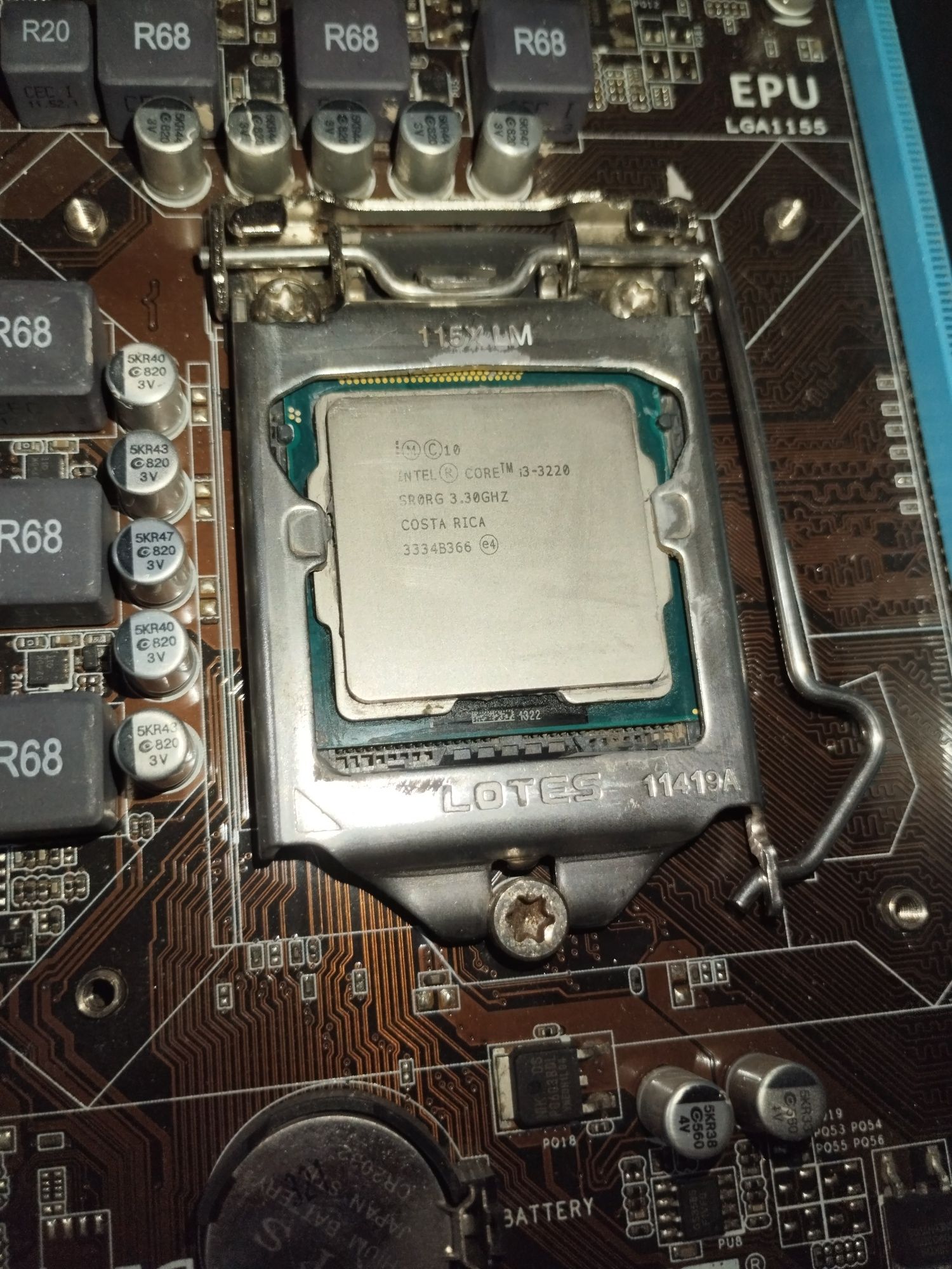 Материнская плата H61+ Core I3 3220+ 16 gb ozy