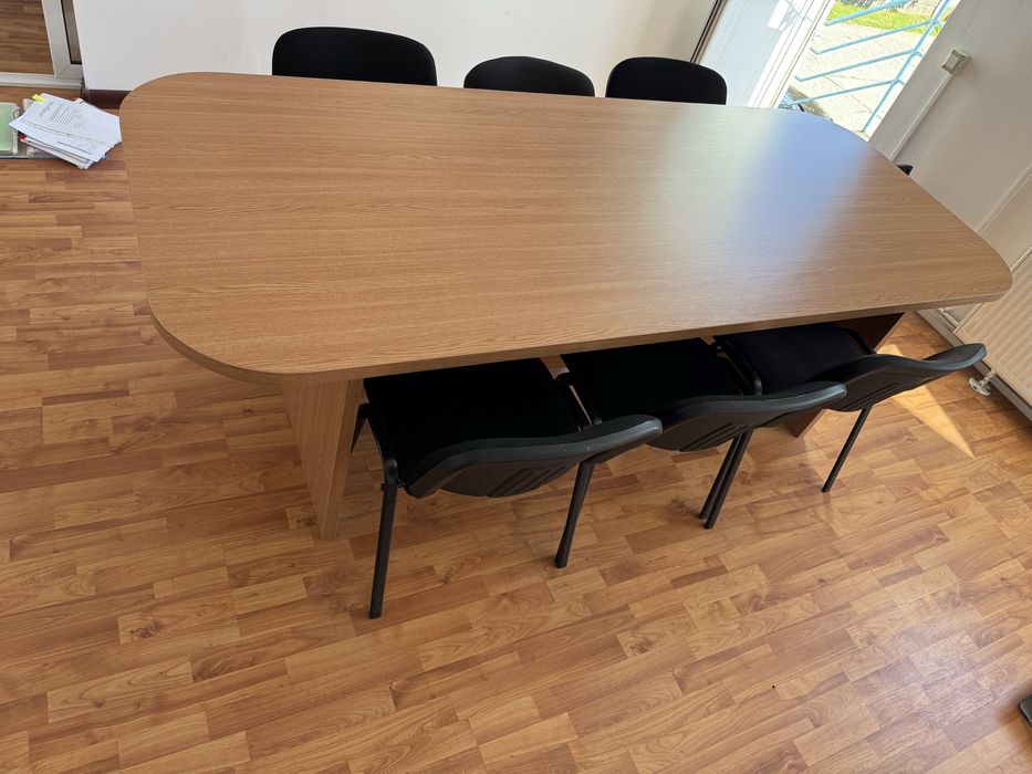 Masă sală conferință sau birou din pal dublat, foarte masiv