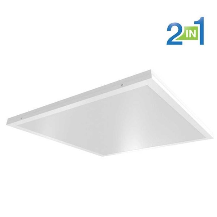 LED панел 60х60 см, 36 W 2 в 1 - открит монтаж или вграждане