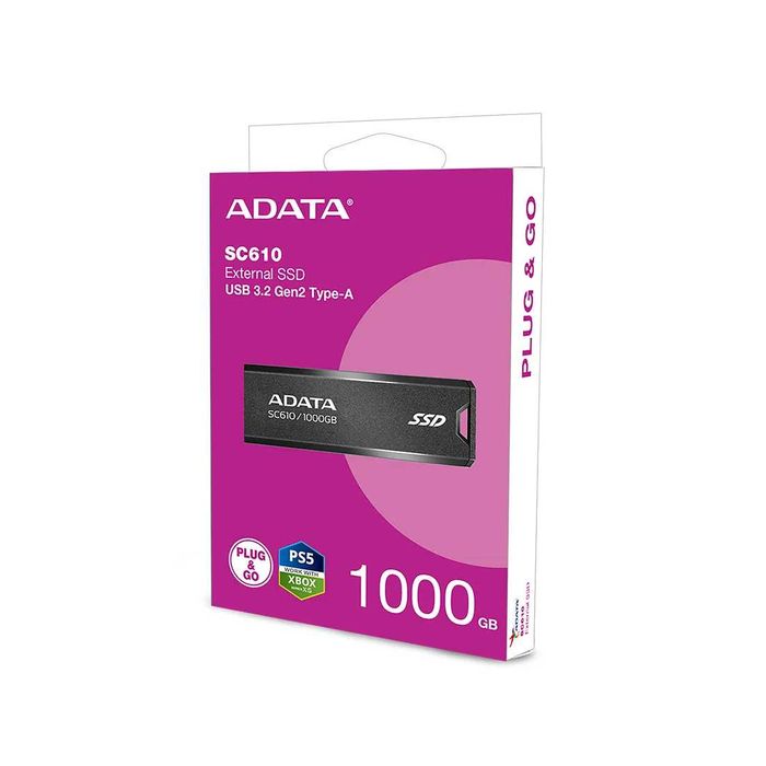 Внешний SSD накопитель 1 TB, ADATA SC610. Новый, запечатанный