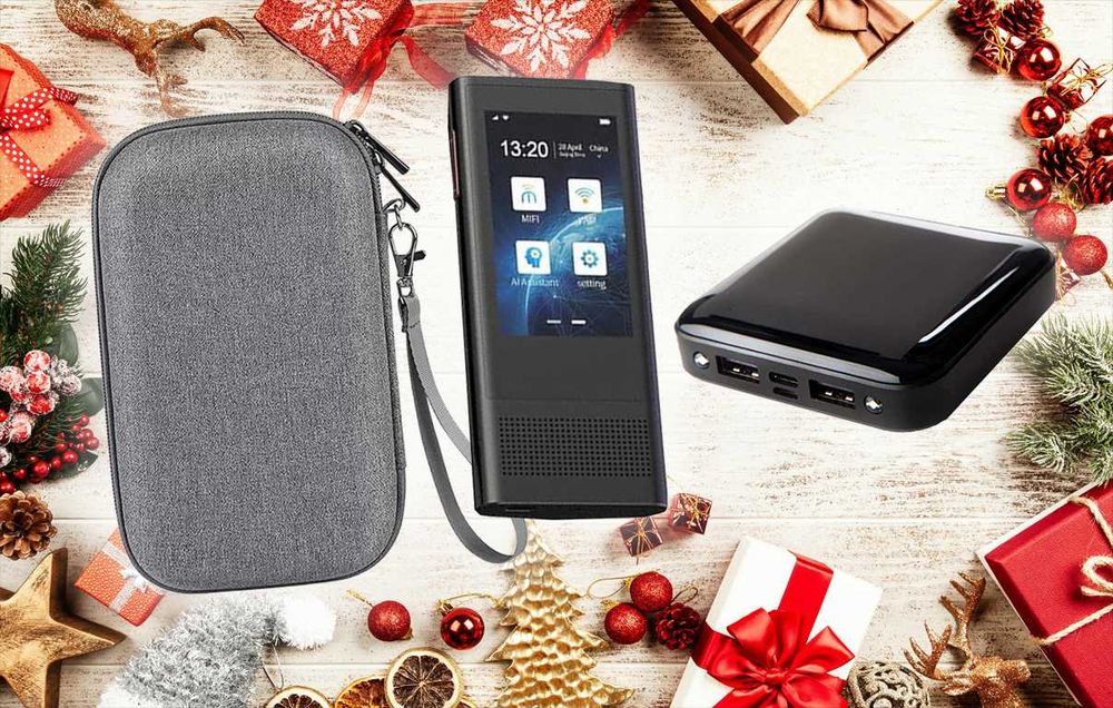 AI преводач със 117 езика, външна батерия и калъф + Коледни лакоства