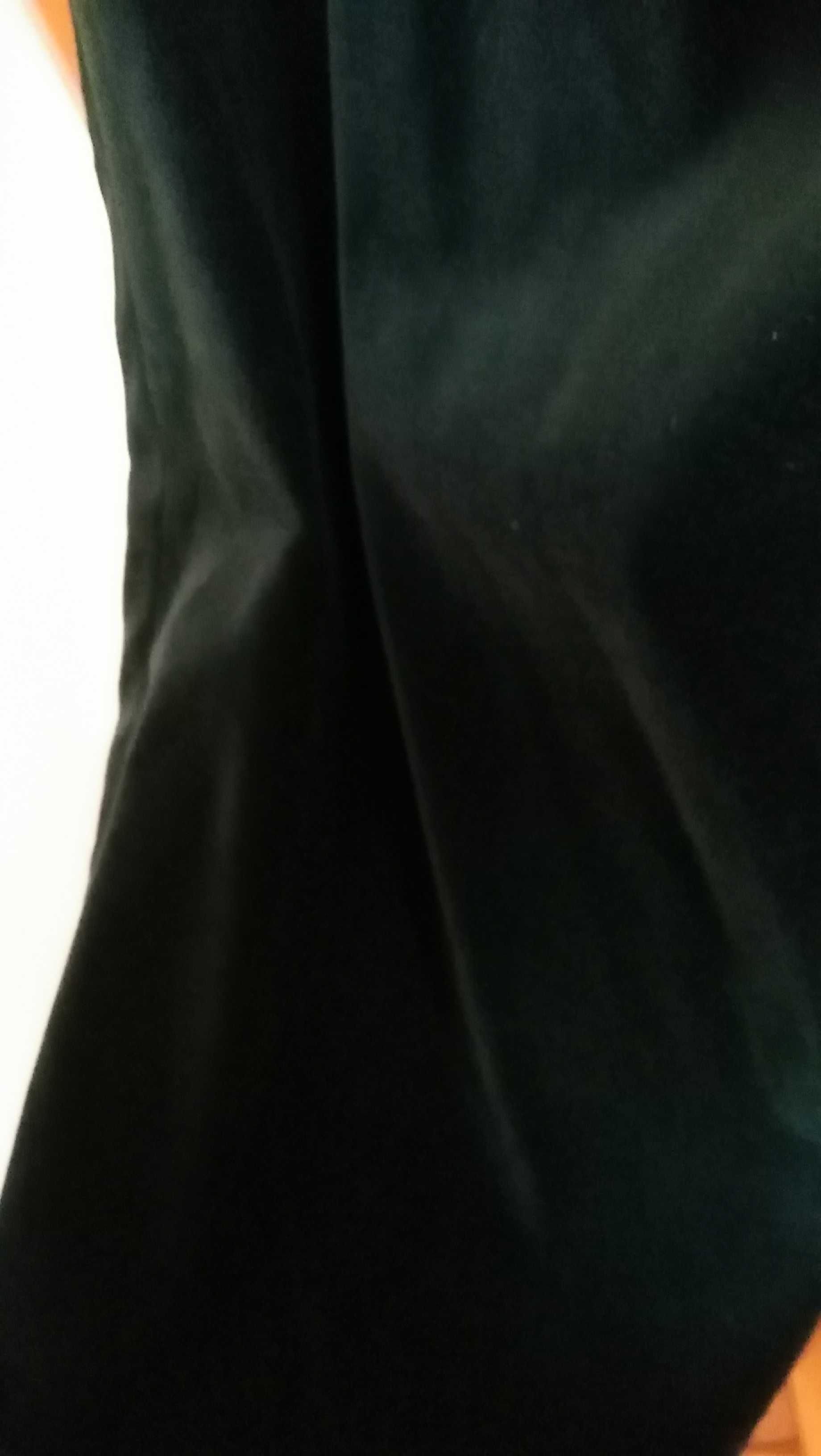 Pantaloni CalvinKlein, catifea de bumbac 98%, verde padure, M/40