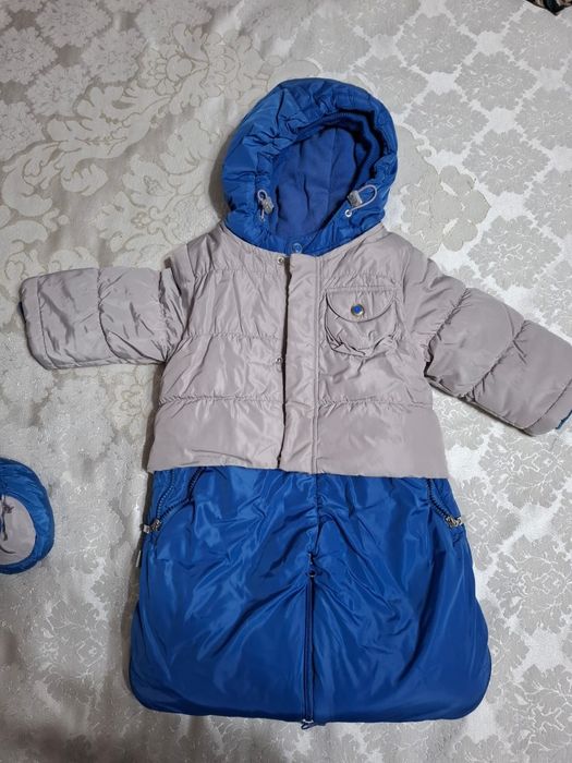 Зимнии комбинезон-конверт, рост 74