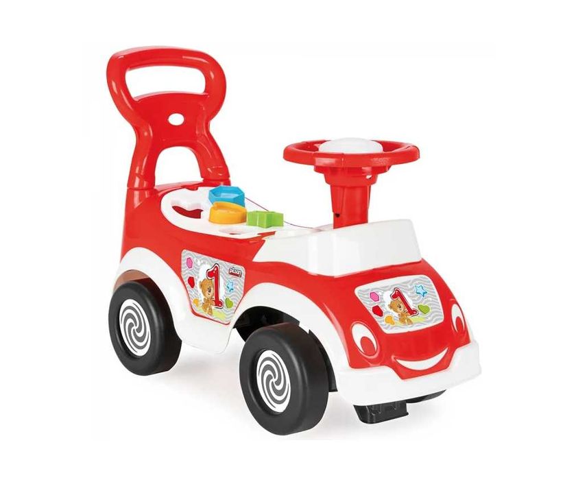 Masinuta de mers cu picioarele, premergator si jucarie cu forme