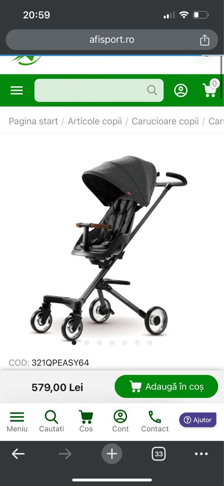 Carucior sport ultracompact - ideal si pt avion