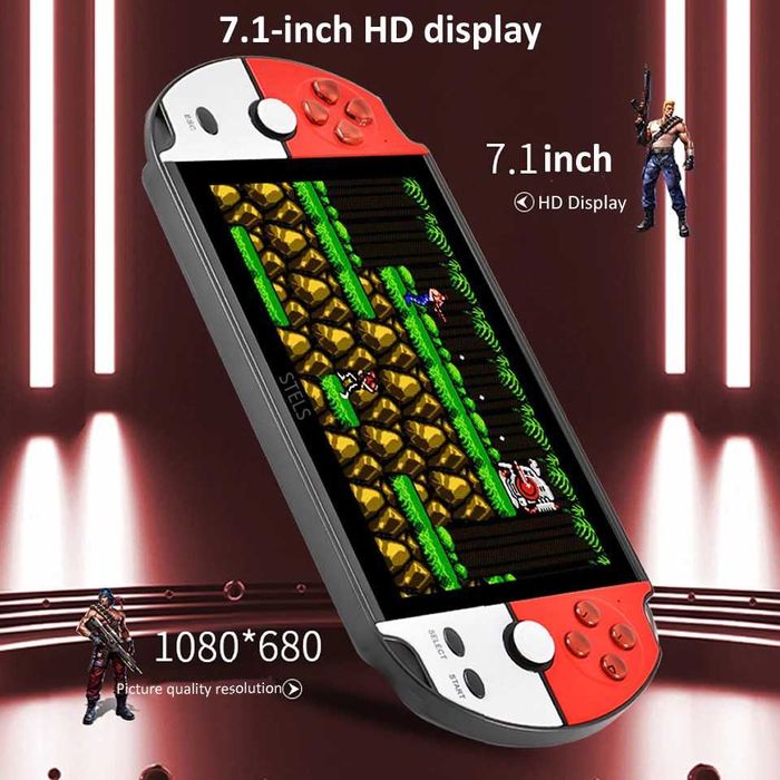 Преносима игра STELS X90, 7.1 инча дисплей, Джойстик, 20000 игри