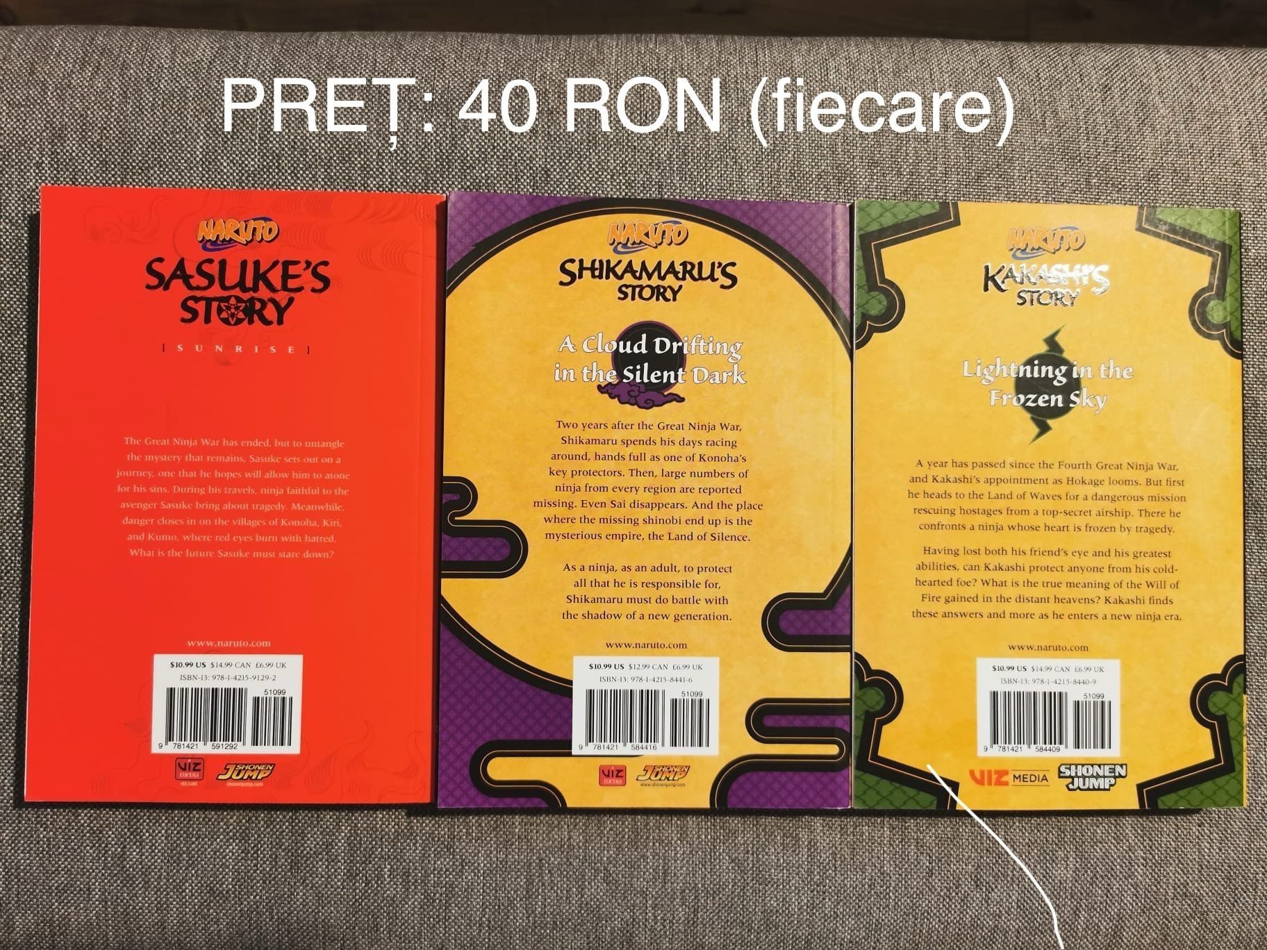 Colecție Naruto preț 40 lei fiecare carte