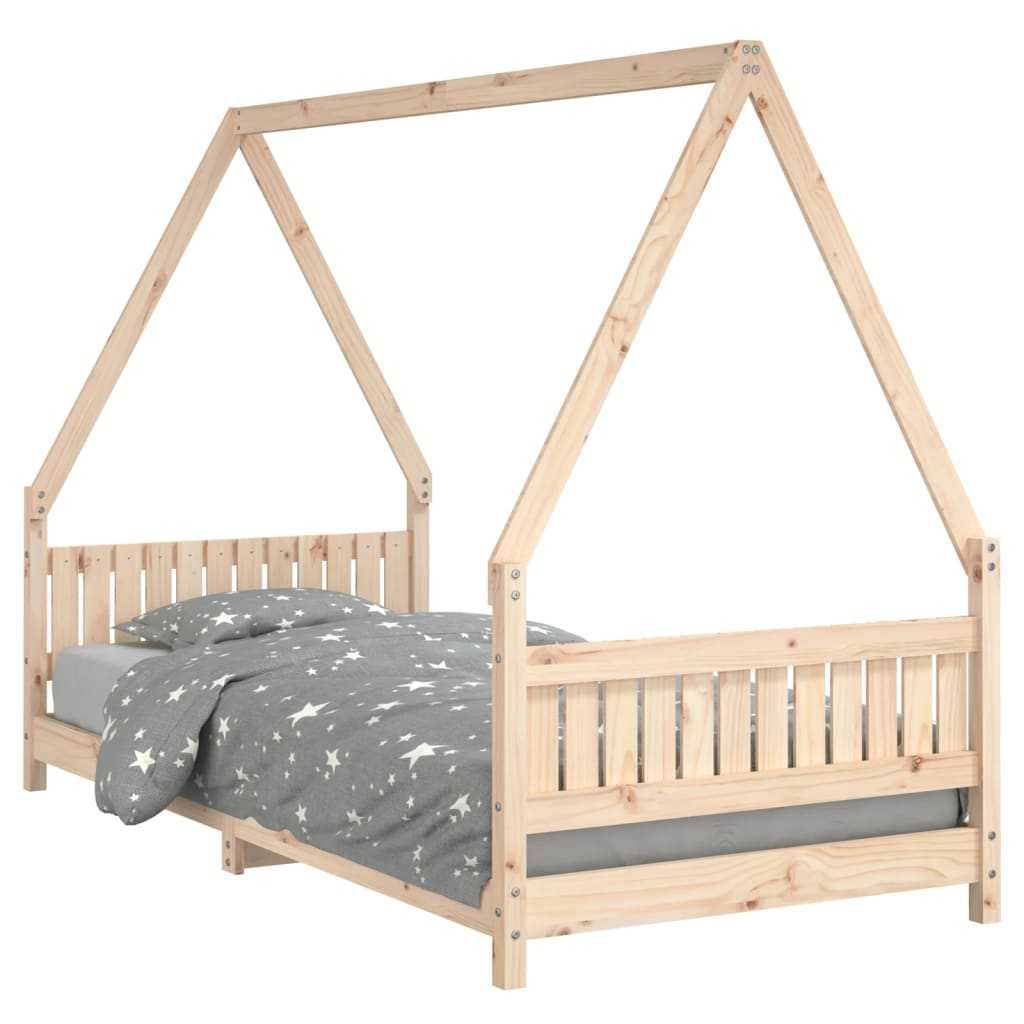 Рамка за детско легло, ИЗБОР НА ЦВЯТ, 90x200 см, масивно борово дърво
