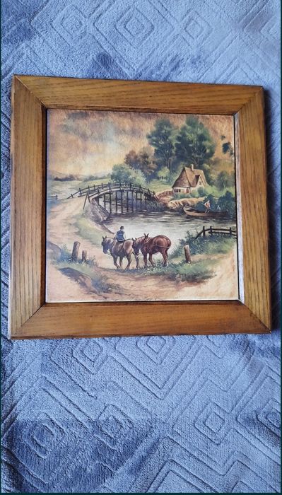 Lucrare ceramică,semnată (I.C. Vand Hunnik